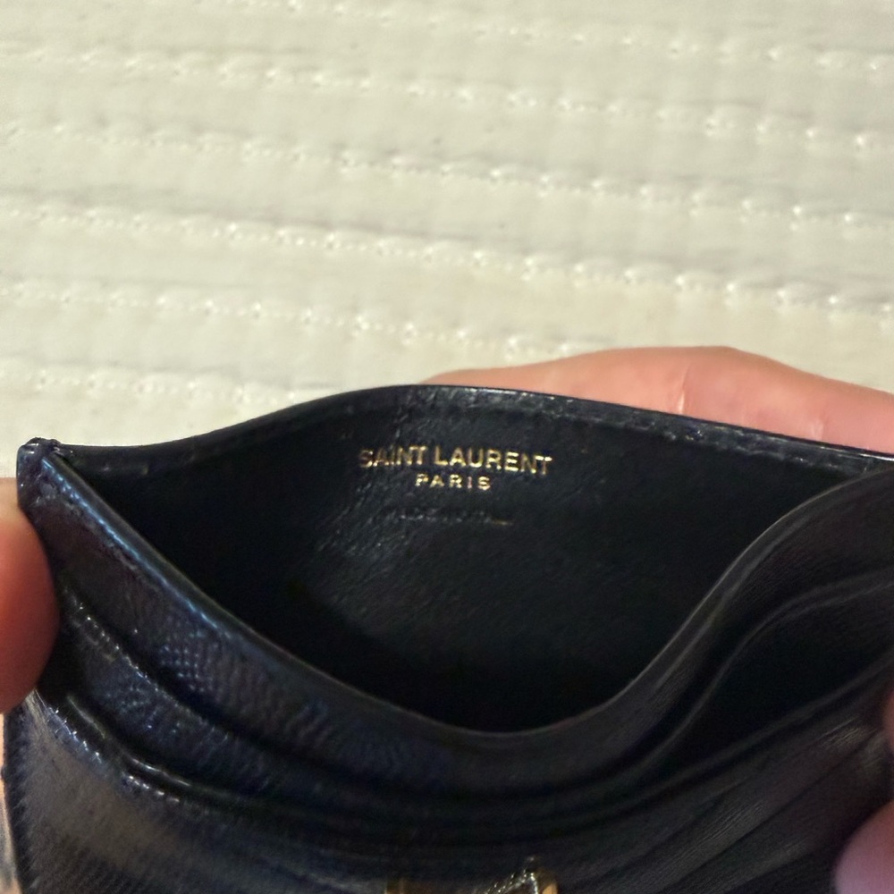 Saint Laurent Black Leather Card Holder - Picture 4 of 4